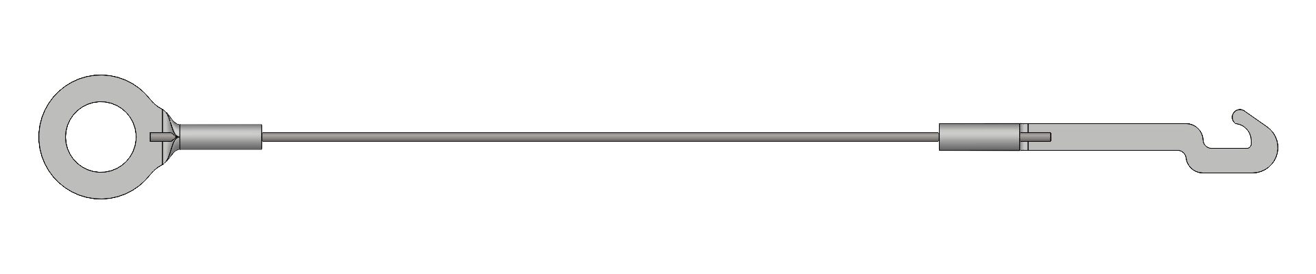 Top view of brake cable assembly Part 2100