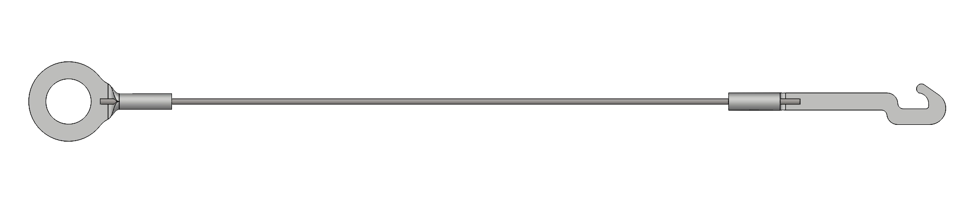 Top view of brake cable assembly Part 2101