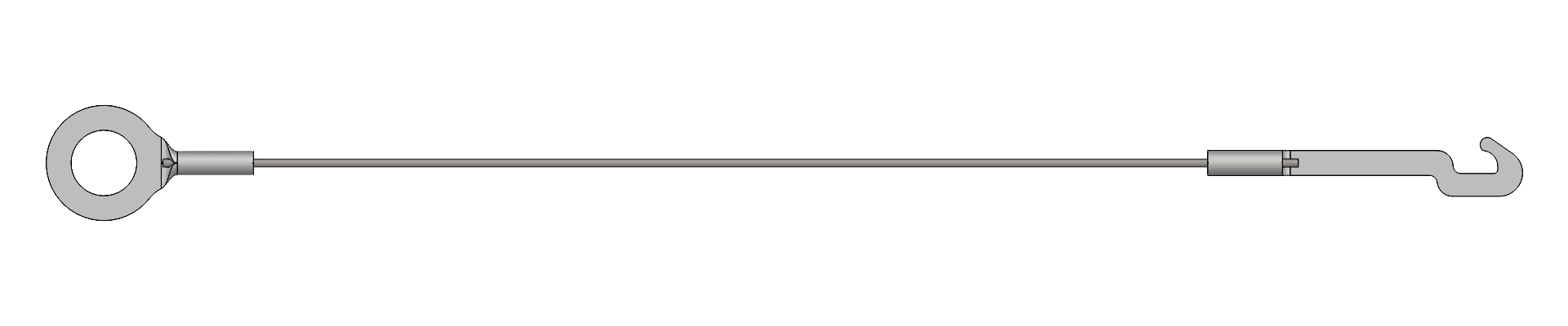 Top view of brake cable assembly Part 2103