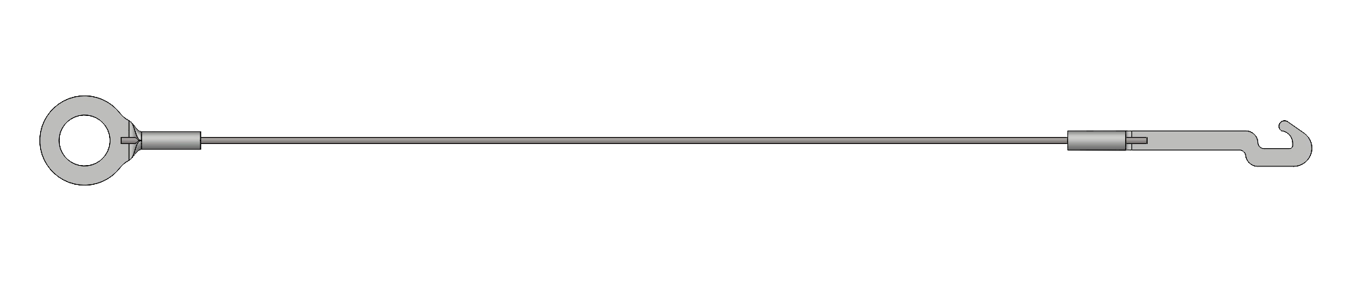 Top view of brake cable assembly Part 2105