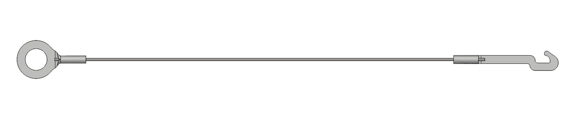 Top view of brake cable assembly Part 2106