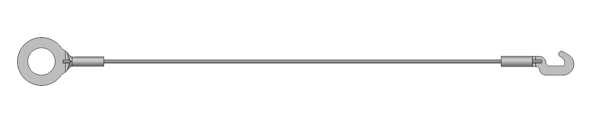 Top view of brake cable assembly Part 2111