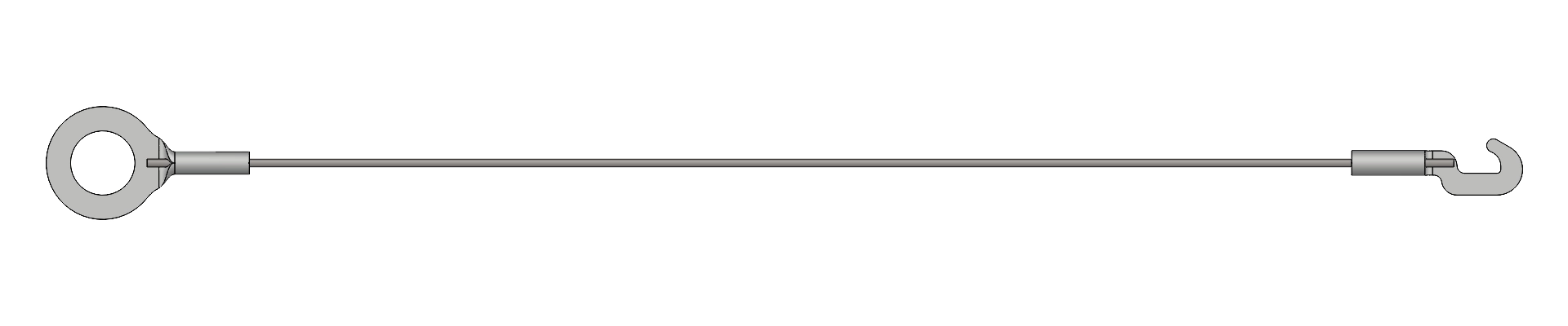 Top view of brake cable assembly Part 2112