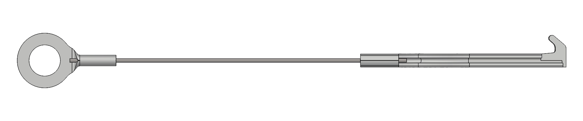 Top view of brake cable assembly Part 2117