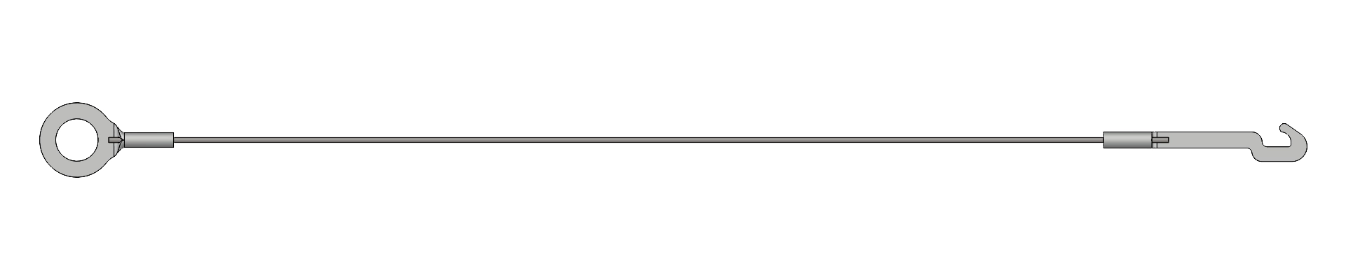 Top view of brake cable assembly Part RIK P