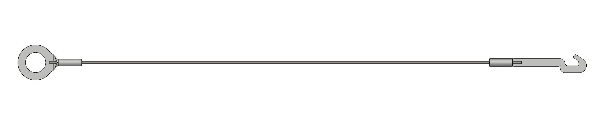 Top view of brake cable assembly Part RIK T