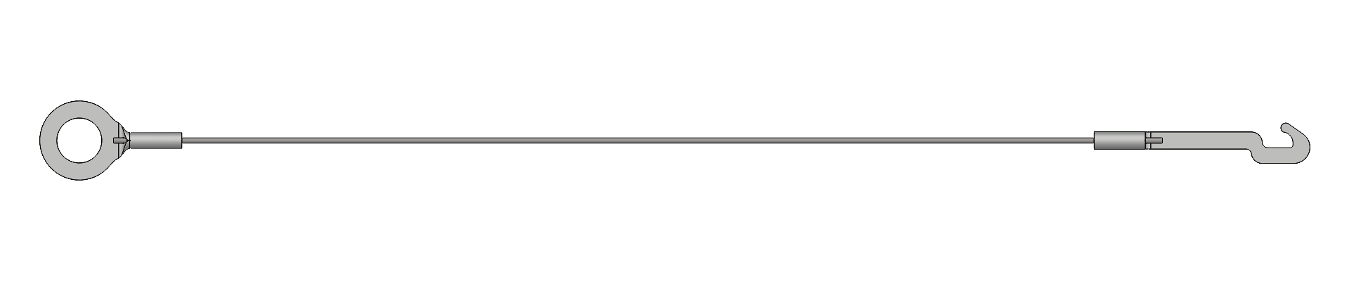 Top view of brake cable assembly Part RIK U