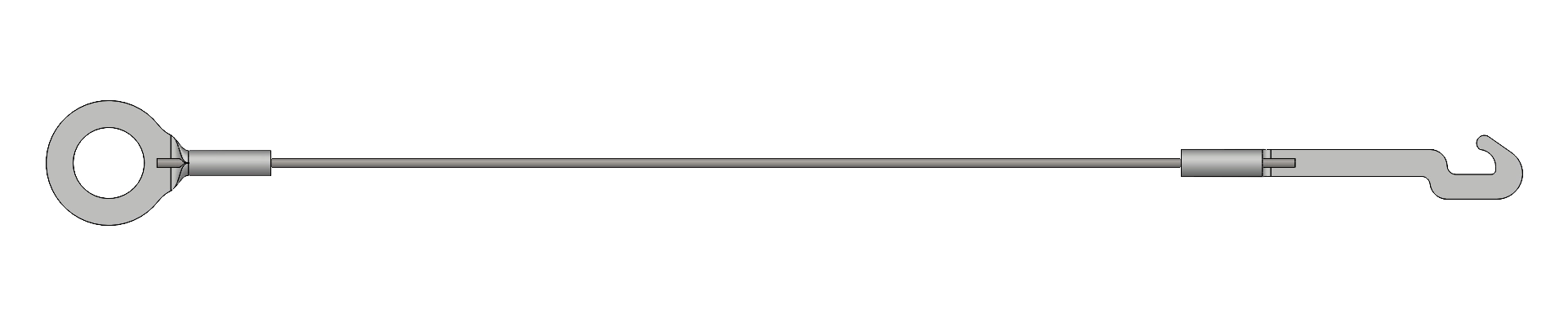 Top view of brake cable assembly Part RIK Z