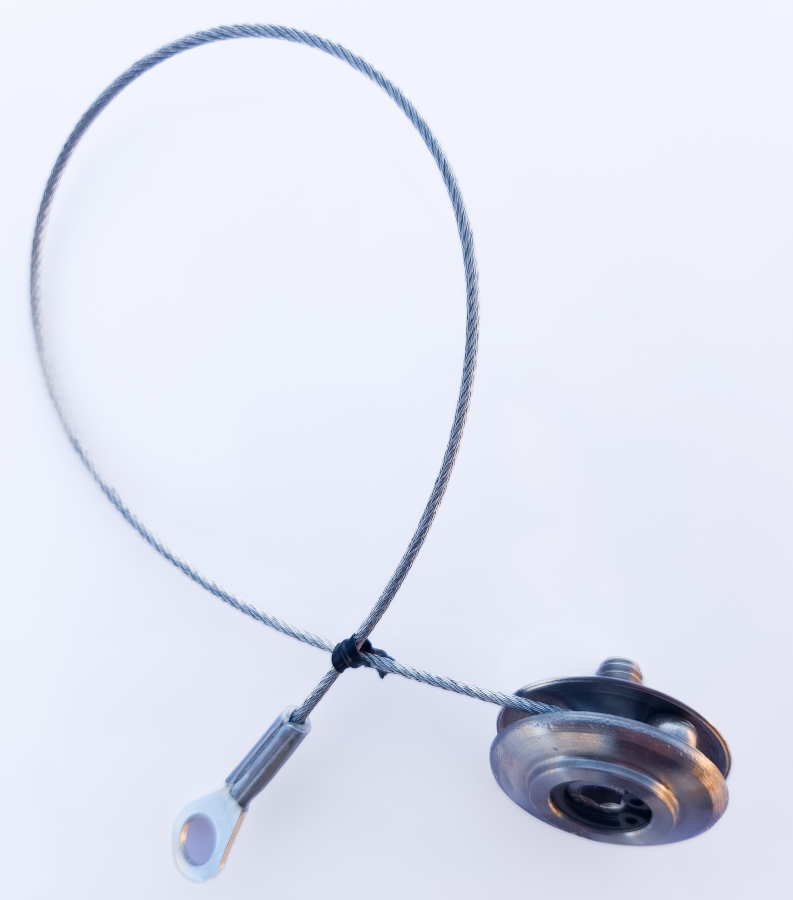 SwivWasher side view profile showing lanyard attachment point and fastener retention cavity